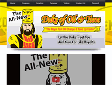 Tablet Screenshot of dukeofoilandtune.com